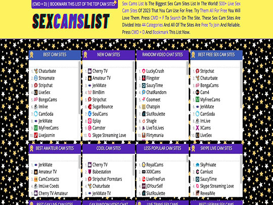 Sex Cams List